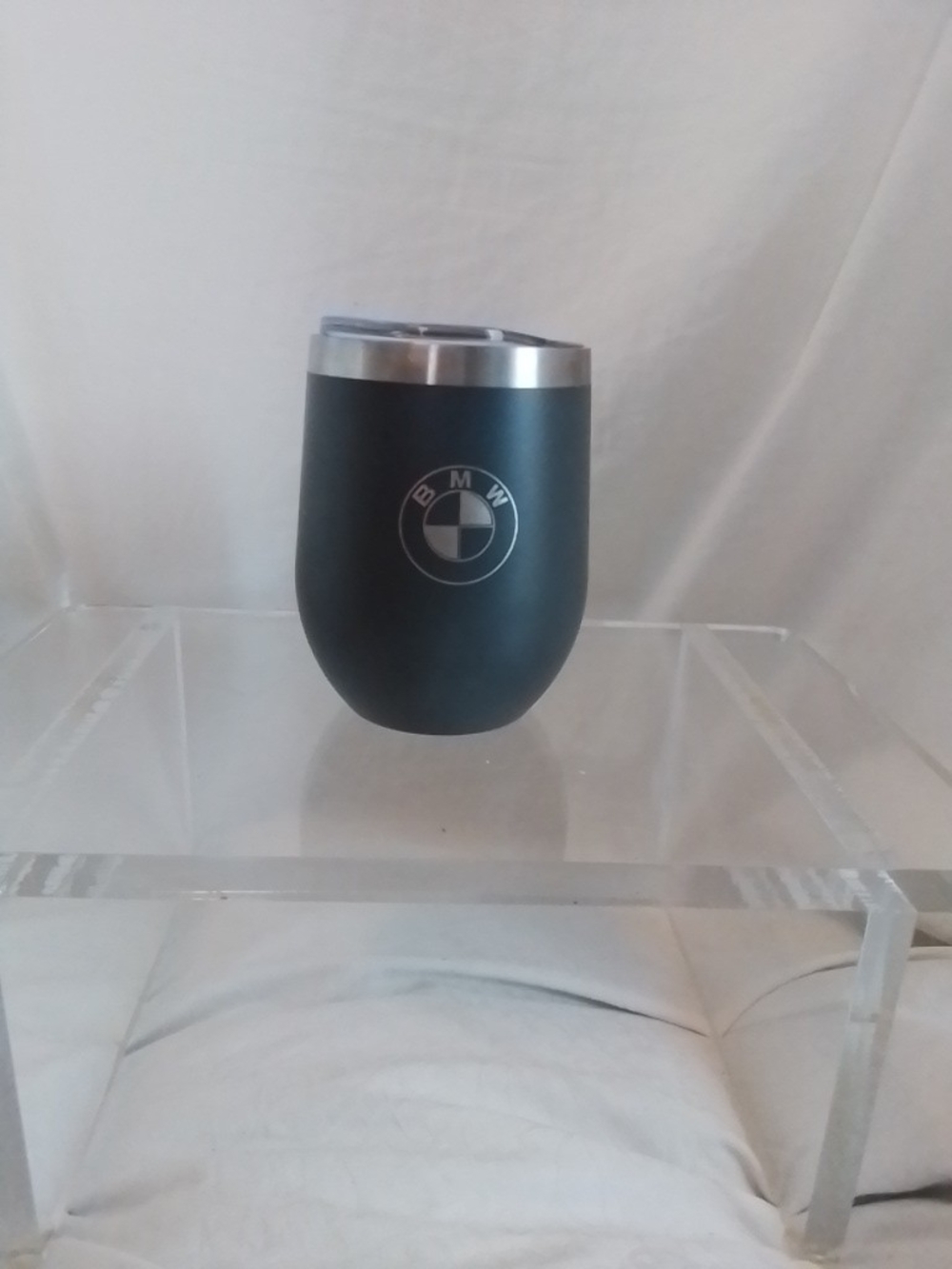 BMW Insulated Wine Tumbler - Dark Grey with Stainless Trim